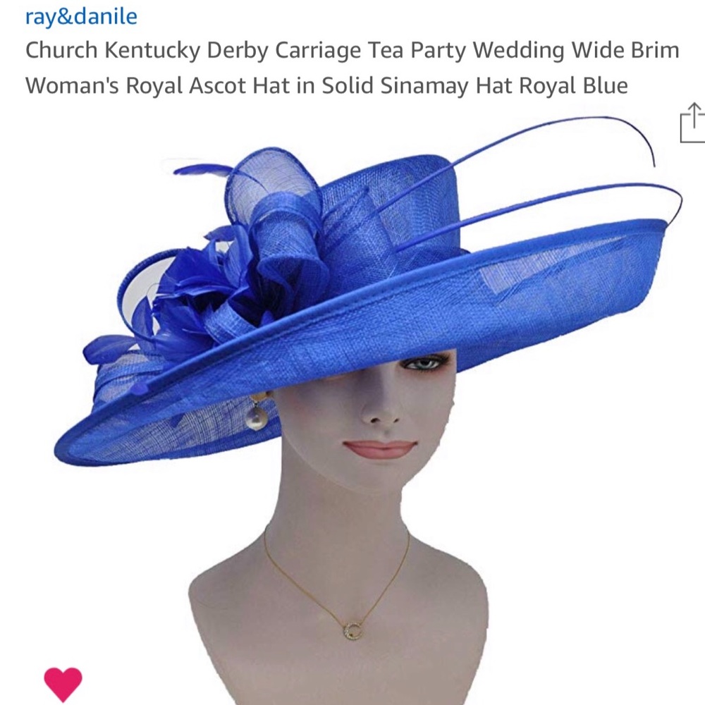 Royal Blue Derby Hat